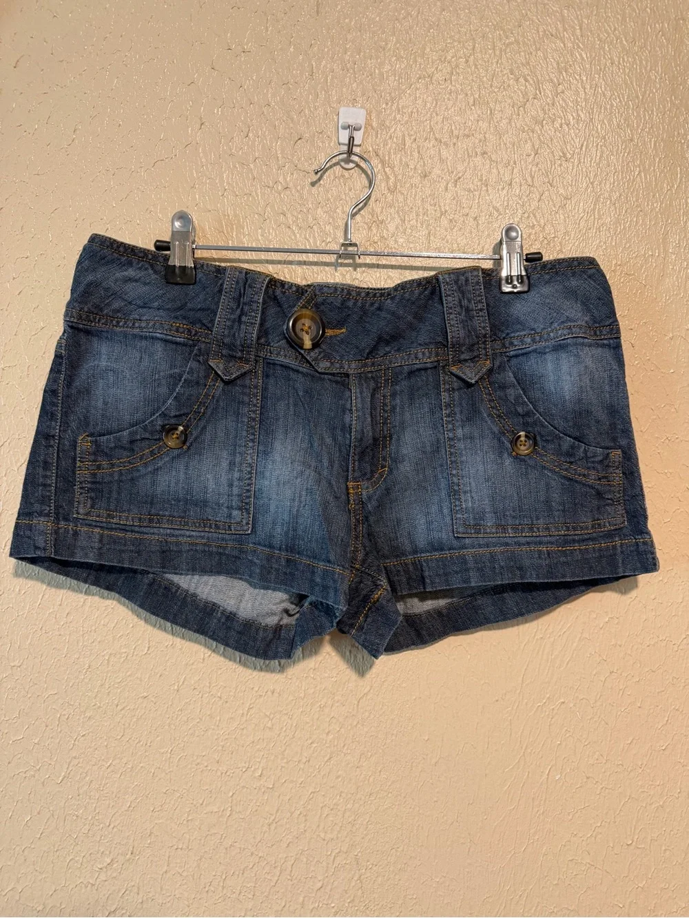 OP Vintage Denim Shorts Size 11 Retro Shorty Shorts